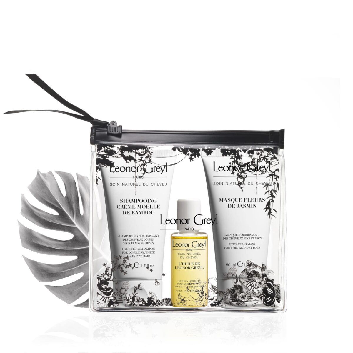 Leonor Greyl Set - L'Huile de Leonor Greyl 25ml - Shampooing Bambou 50ml - Masque Jasmin 50ml